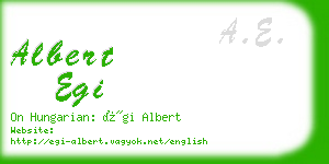 albert egi business card